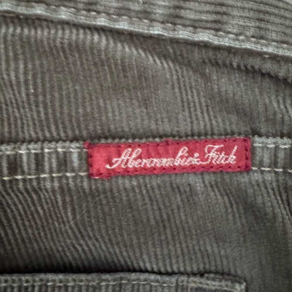 NWT Vtg RED TAG Abercrombie & Fitch Corduroy Flare Pants Y2K Deadstock Brown 2 - Picture 5 of 13